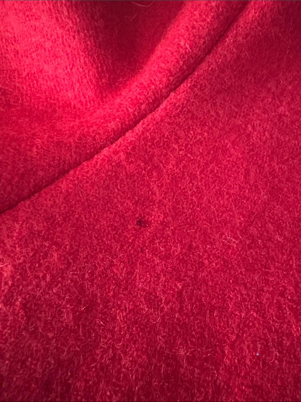 GEISSWEIN Boiled Wool VINTAGE Button-Front Coat/Jacket in Red Size 14 — SO NICE! - Picture 11 of 13